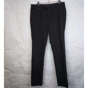 Ted Baker London MMT Genay Pants Men's 32 R Black Chino Stretch Trouser Preppy